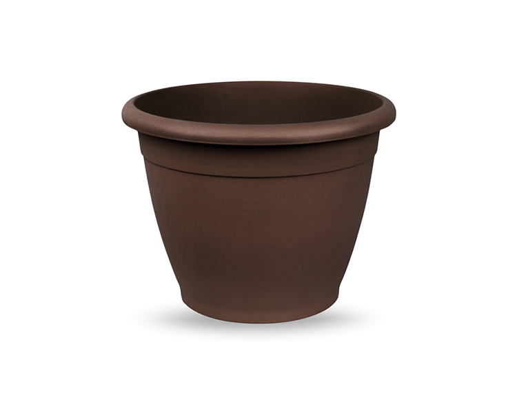 Vaso Naxos Tondo Bronzo 30cm in Plastica