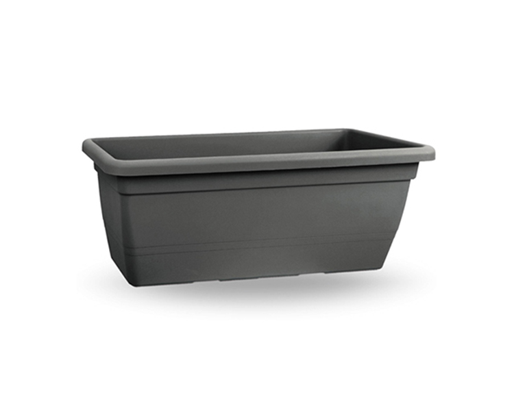 Fioriera Anthea Antracite Rettangolare 50cm in Plastica