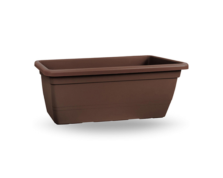 Fioriera Rettangolare Anthea Marrone 50cm in Plastica