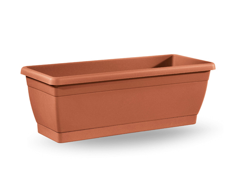 Fioriera Roxanne Siena con Sottovaso 40cm in Plastica