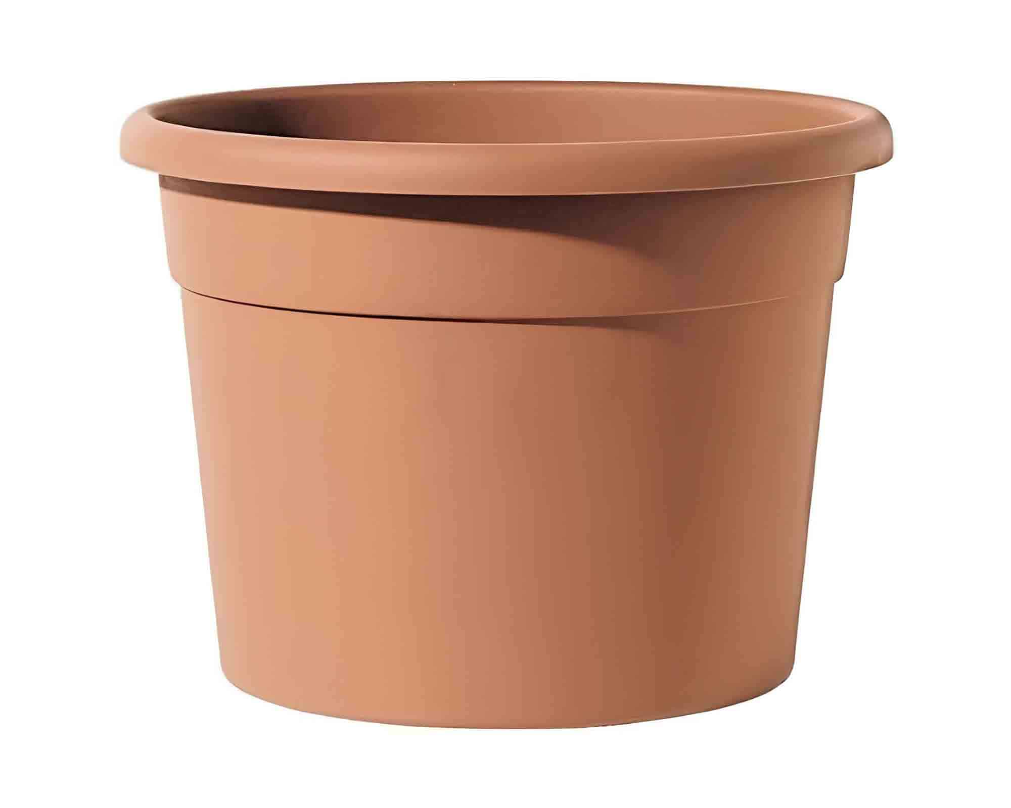 Vaso Cilindro Diana Terracotta D25cm in Plastica