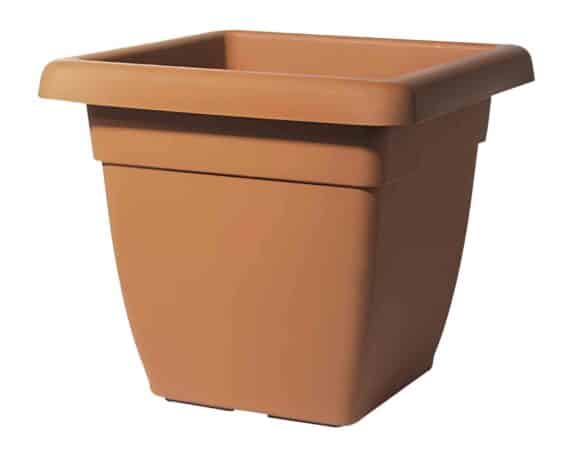 Vaso Quadrato Atena Terracotta 25cm in Plastica