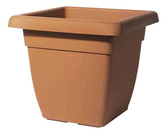 Vaso Quadrato Atena Terracotta 35cm in Plastica
