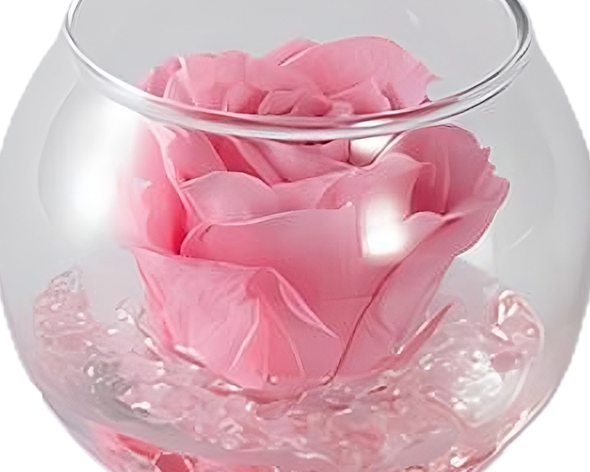 Boccia Rosa Cherie Profumate con Gocce e Packaging Rosa D6cm in Vetro - immagine 2