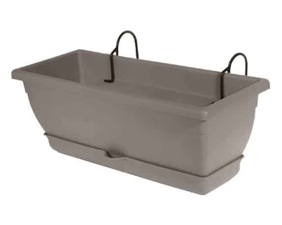 Cassetta Grippo con Supporto e Sottocassetta Tortora 50cm in Plastica e Metallo