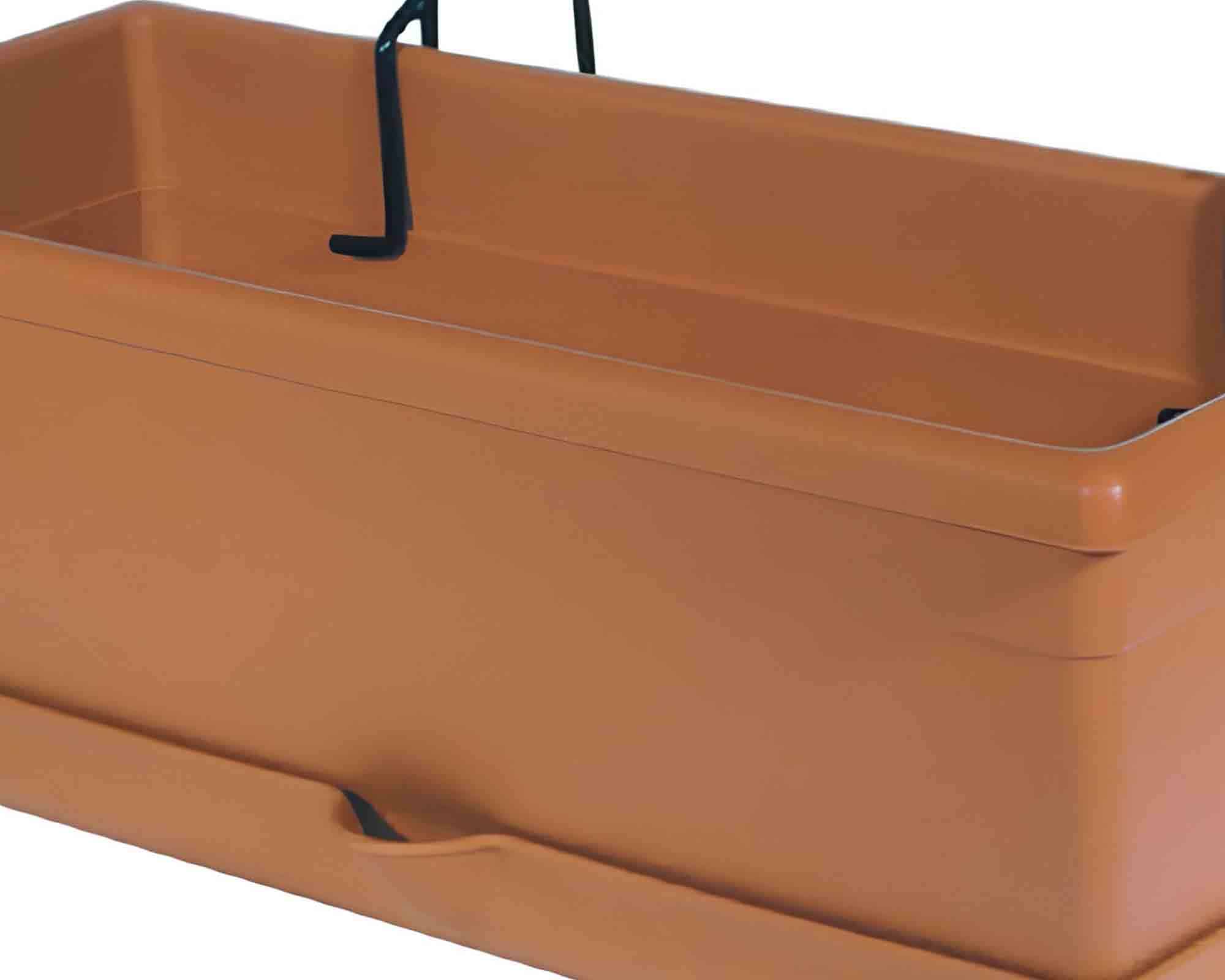 Cassetta Grippo con Supporto e Sottocassetta Terracotta 50cm in Plastica e Metallo - immagine 2