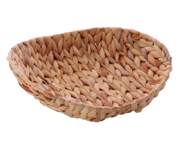 Cestino Ovale Elkins Naturale 30,5×29,5×8,5cm in Giacinto d’Acqua