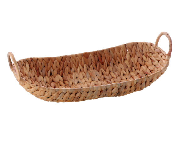 Cestino Ovale Elkins Naturale 48×21,5x15cm in Giacinto d’Acqua