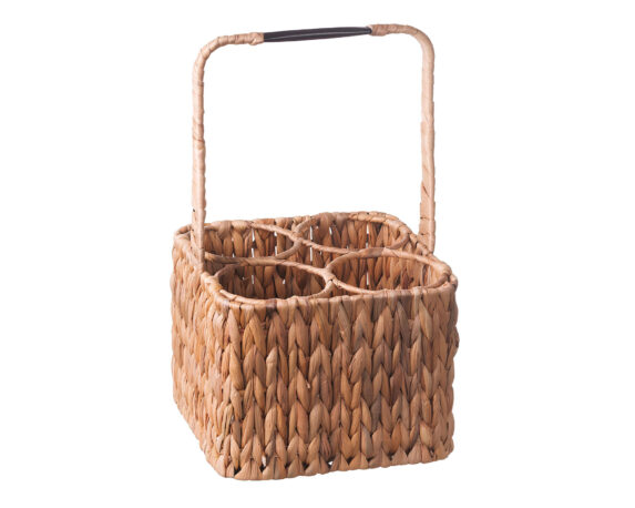 Portabottiglie per 4 Bottiglie Naima 21,5×21,5x35cm in Giacinto d’Acqua