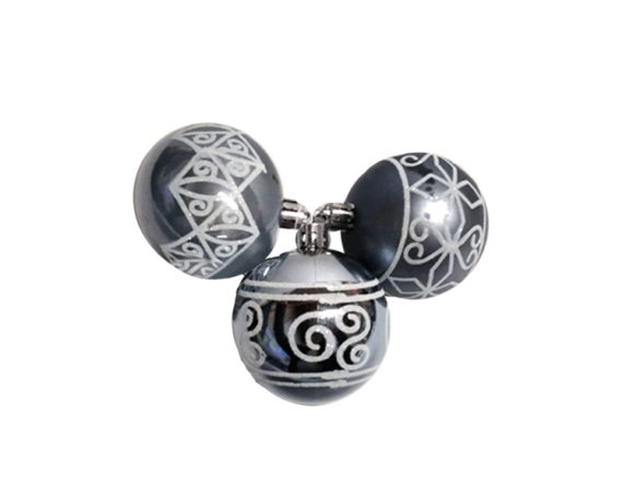 Set 3 sfere celesti 60 mm vetro lucido