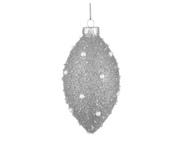 Pendaglio stones vetro argento brillante