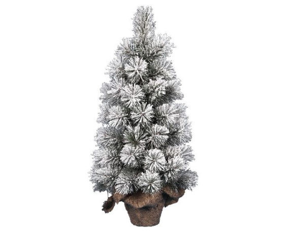 Minipino monviso innevato c/base juta 90cm