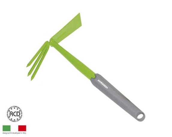 Zappetta Punta Quadra e Tridente in Alluminio, Acciaio e Gomma