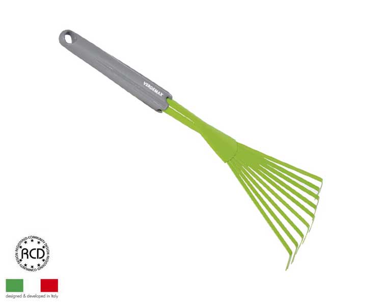 Scopetta con Denti Piatti in Alluminio, Acciaio e Gomma