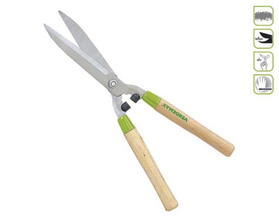 Tagliasiepi Dritta con Manici in Legno e Alluminio