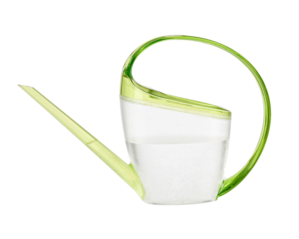 Annaffiatoio Loop Verde e Trasparente in Plastica