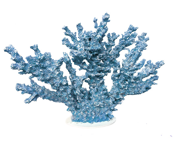 Scultura corallo blu 34cm resina