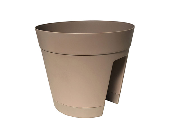 Vaso Tondo per Ringhiera Regina Avana D30cm in Plastica