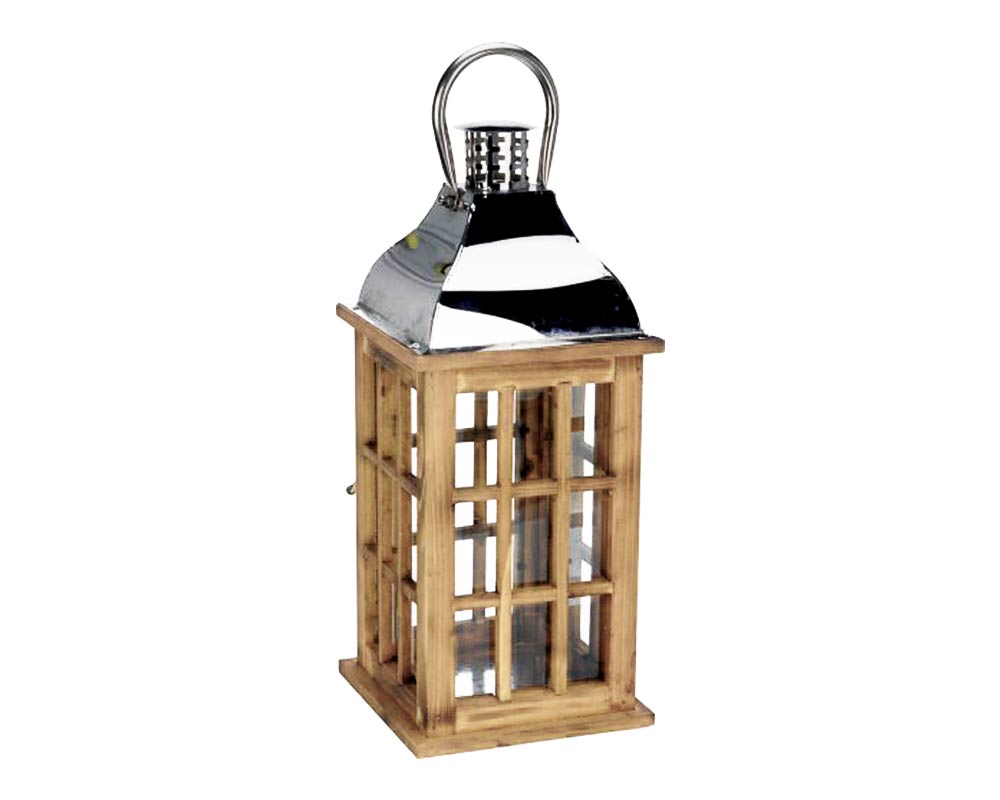 Lanterna legno e metallo large