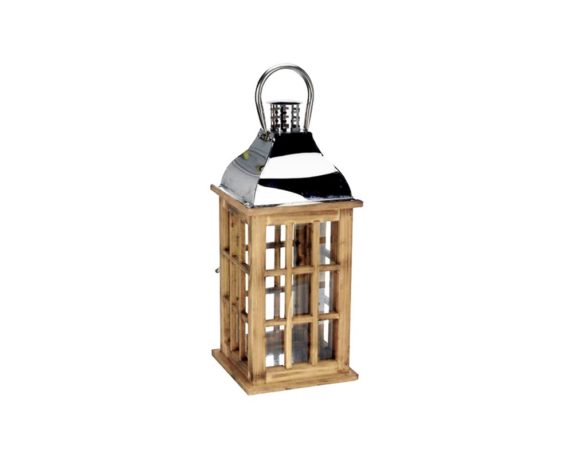 Lanterna legno e metallo medium
