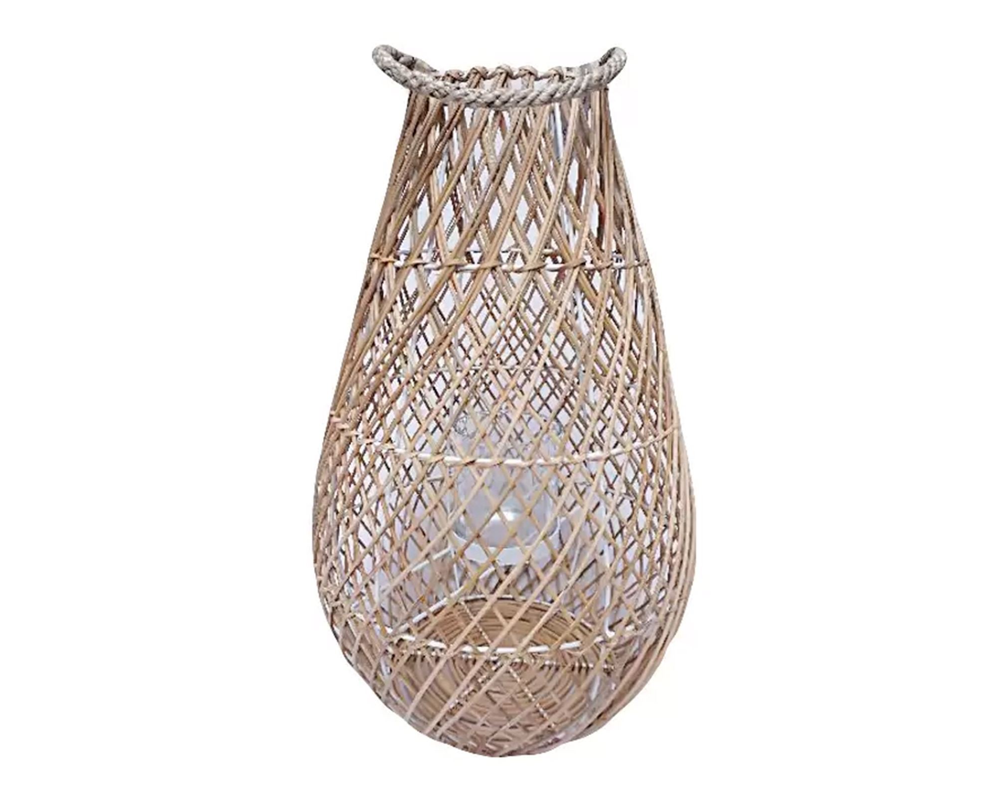 Lanterna rattan naturale h49 cm