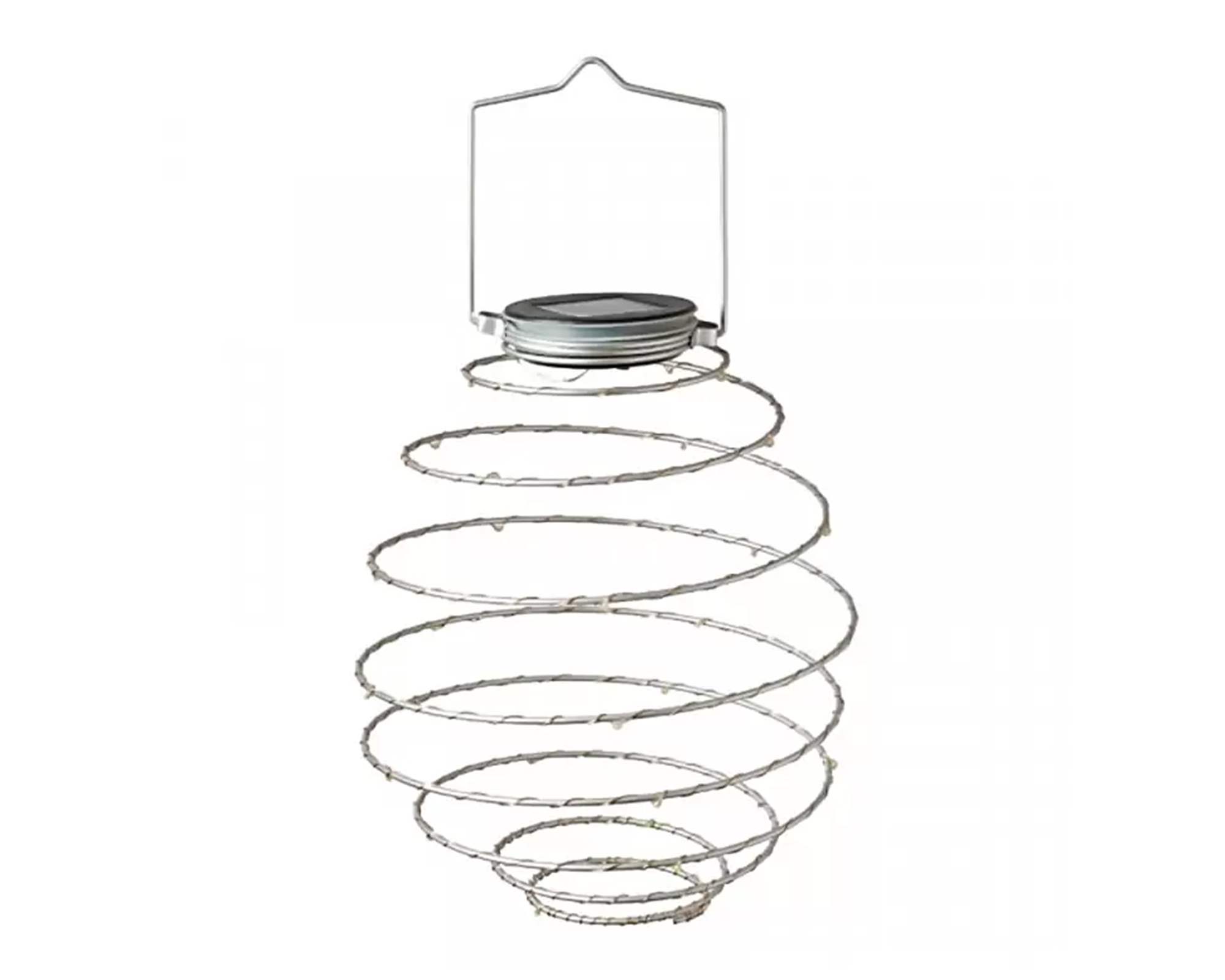 Lanterna Spirale LED ad Energia Solare Luce Calda Bianca Rame