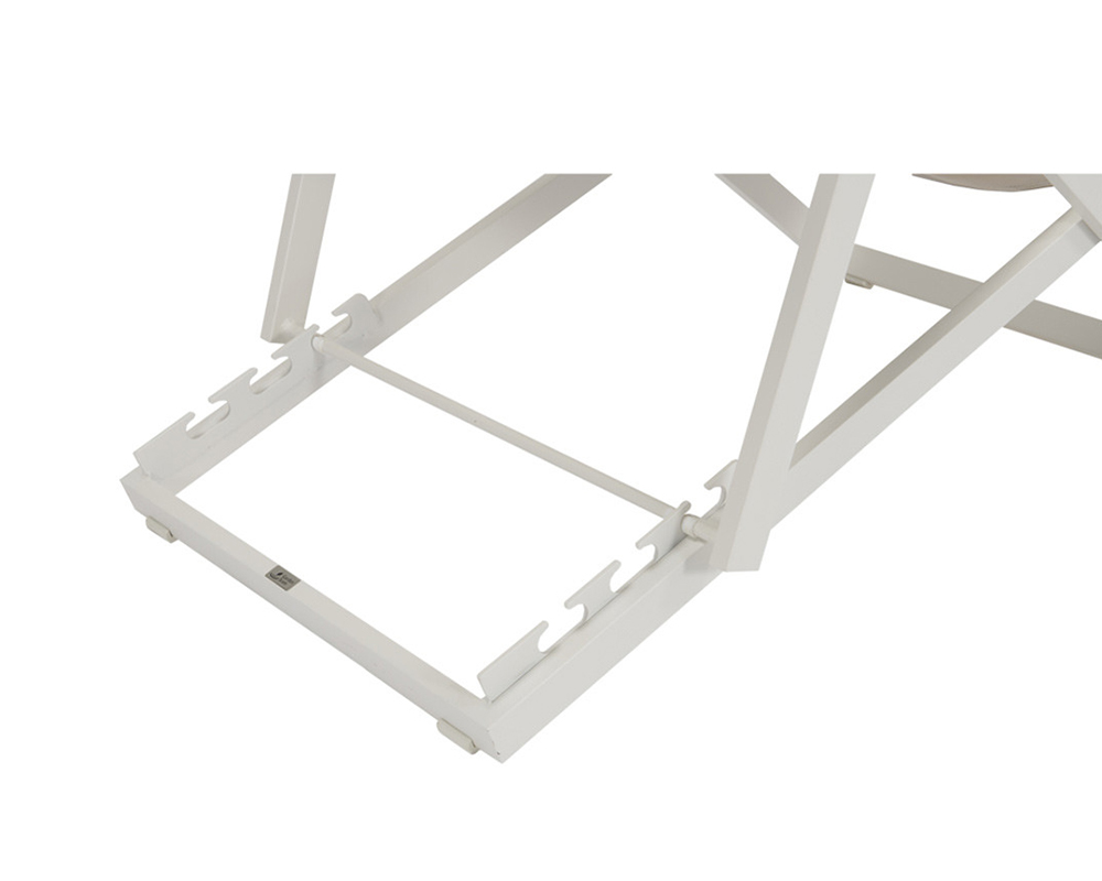 Sdraio New Relax Bianco Khaki in Alluminio e Textilene - immagine 2
