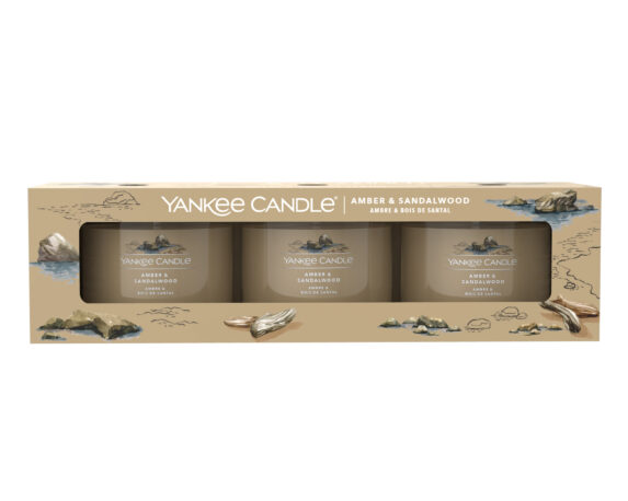 Set 3 Candela Voltiva Singola Amber & Sandalwood – Yankee Candle