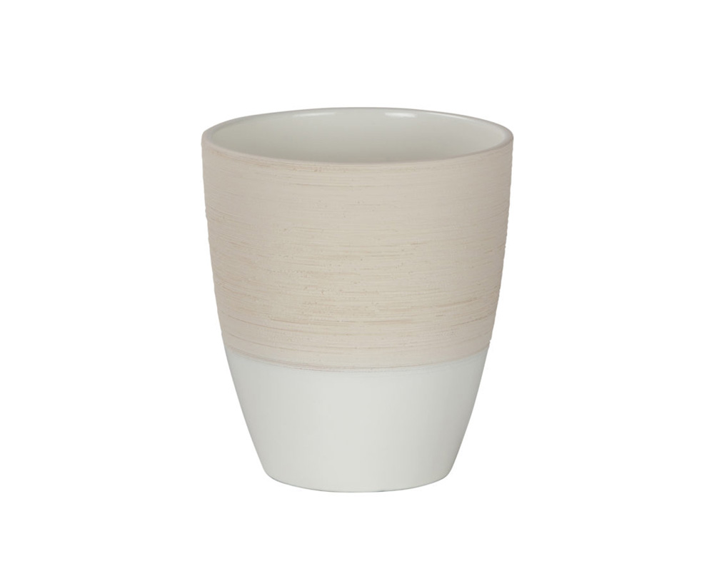 Vaso per Orchidea Vanilla Cream D15cm in Ceramica