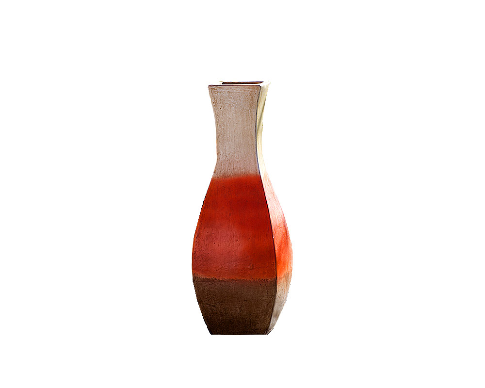 anfora cubo estilizado terracotta h25 vasie e coprivaso anfore vasi