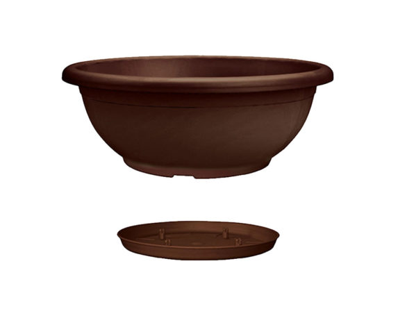 Ciotola Naxos con Sottovaso Bronzo D30cm in Plastica