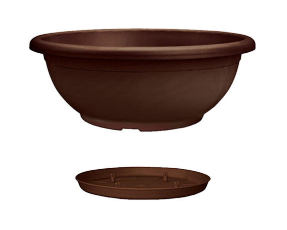 Ciotola Naxos con Sottovaso Bronzo D50cm in Plastica