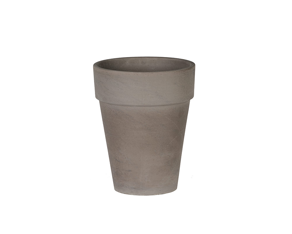 flowerpot xl terracotta di basalto 26cm corino bruna vasi e coprivaso giardinaggio