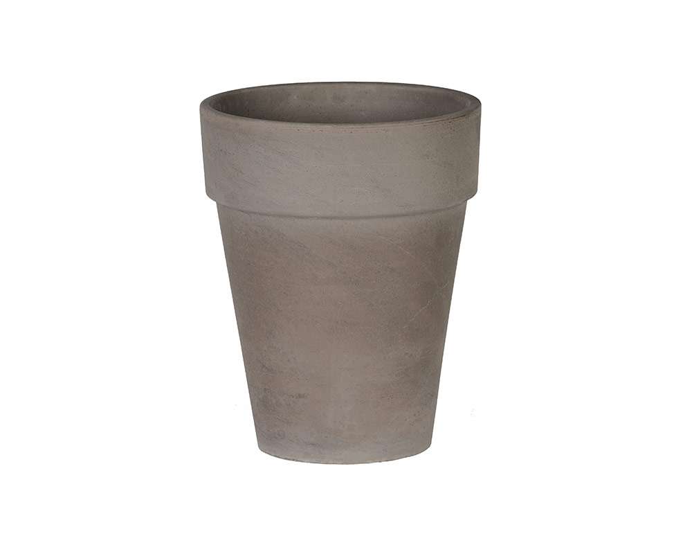 flowerpot xl terracotta di basalto 39cm corino bruna vasi e coprivaso giardinaggio