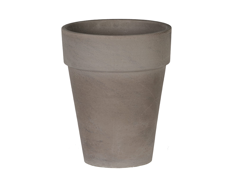 flowerpot xl terracotta di basalto 51cm corino bruna vasi e coprivaso giardinaggio