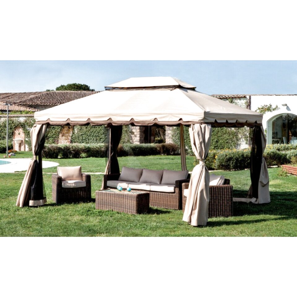 Gazebo Ercolano 3x4m in Alluminio e Poliestere - immagine 2