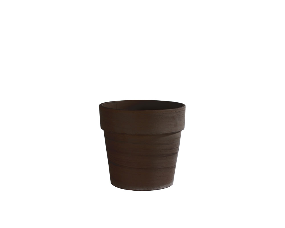 minivaso standard terracotta di basalto 24cm corino bruna vasi e coprivaso giardinaggio