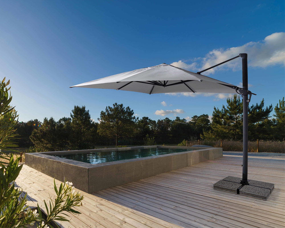 Ombrellone a braccio ines 3x4 antracite/grigio - immagine 10