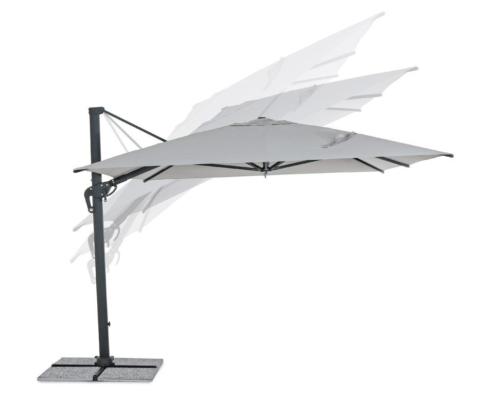 Ombrellone a braccio ines 3x4 antracite/grigio - immagine 5