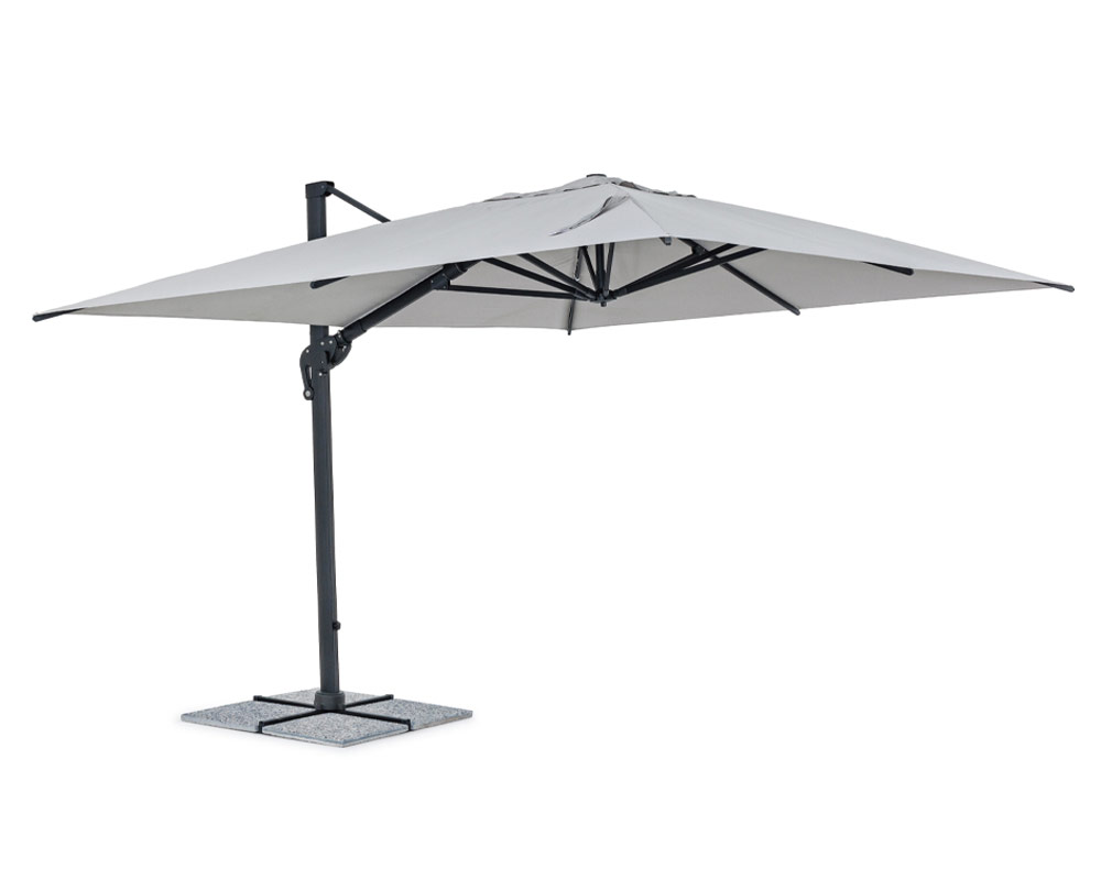 Ombrellone a braccio ines 3x4 antracite/grigio - immagine 2