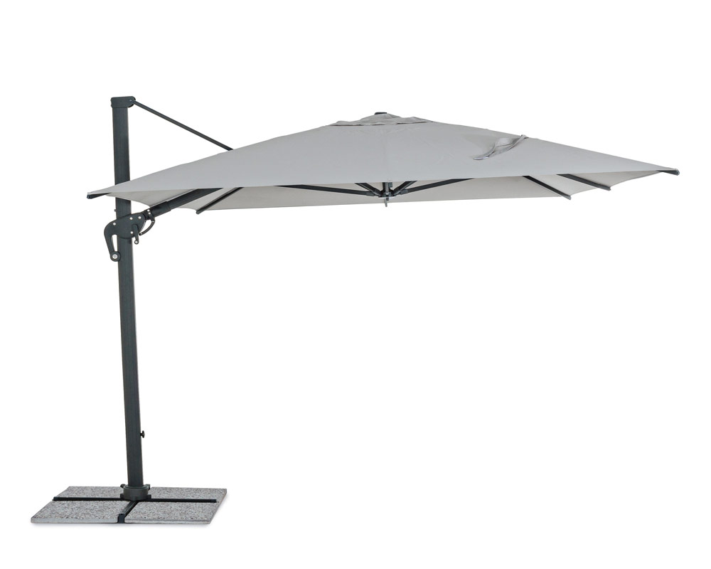 Ombrellone a braccio ines 3x4 antracite/grigio