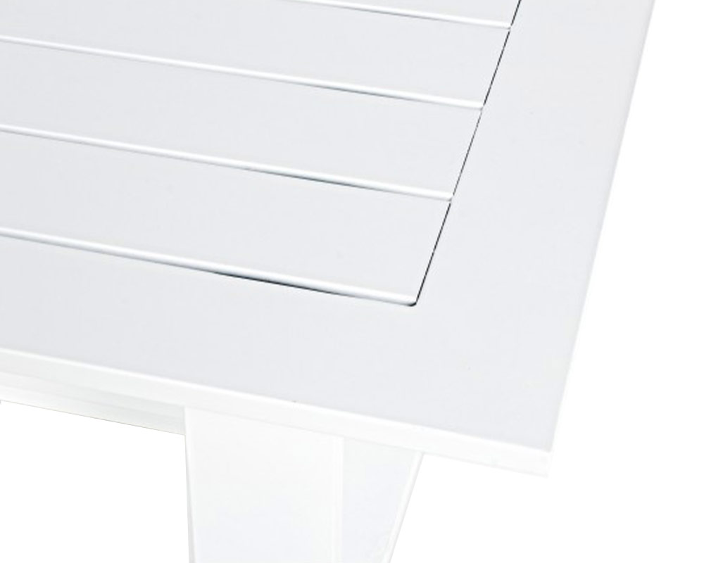 Set 4 Pz Salotto Atlantic con Cuscini Bianco e Tortora in Alluminio e Poliestere - immagine 8