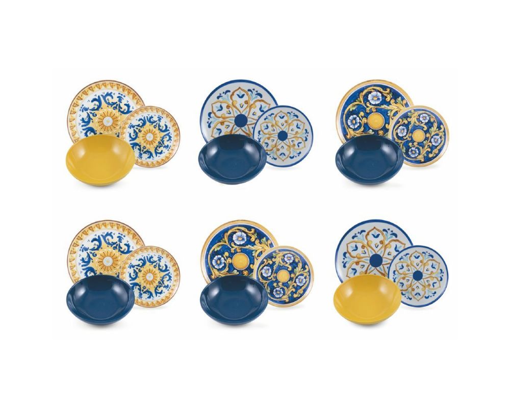 Set 18 Pz Servizio Piatti Sicilia in Porcellana Gres - immagine 10