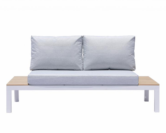 Set 4 Pz Salotto Babylon con Cuscini in Alluminio e Polywood - immagine 4