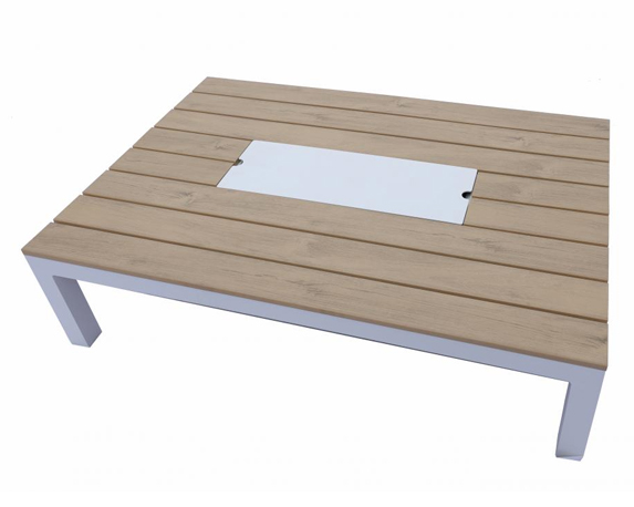 Set 4 Pz Salotto Babylon con Cuscini in Alluminio e Polywood - immagine 3