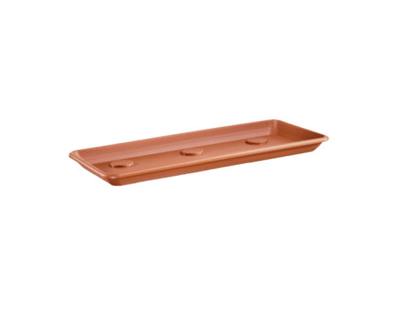 Sottofioriera Rettangolare Anthea Terracotta 50cm in Plastica