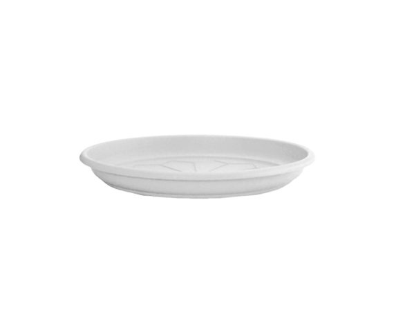 Sottovaso Naxos Bianco Tondo D28cm in Plastica