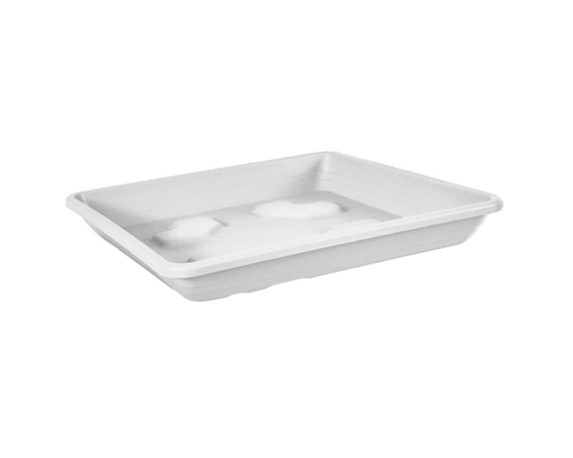 Sottovaso Quadrato Bianco 42x42cm in Plastica