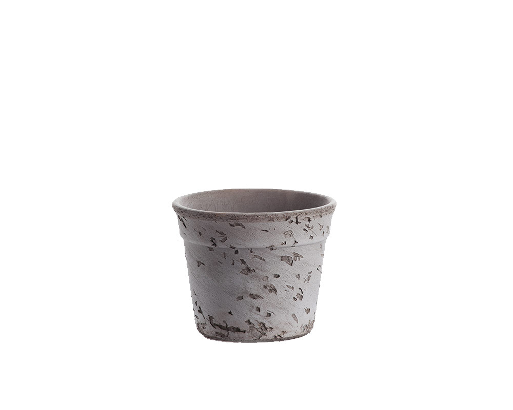 vaso Etruria fascia eaf cm 13 corino bruna vasi e coprivaso giardinaggio graffiato