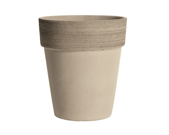 Vaso alto graffiato d35cm terracotta vulcano